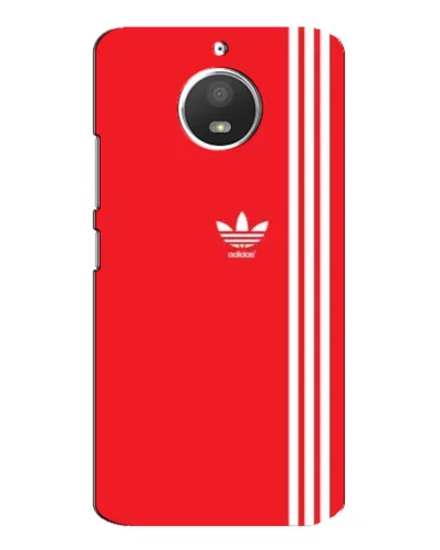 Чехол для Motorola MOTO E4 с картинкой «Красный минимализм Adidas»