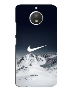 Чехол для Motorola MOTO E4 с картинкой «Nike — зимние горы» Чехол для Motorola MOTO E4 с картинкой «Nike — зимние горы»