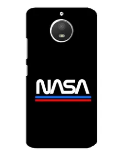 Чехол для Motorola MOTO E4 с картинкой «NASA — классика Red Blue»
