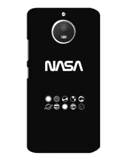 Чехол для Motorola MOTO E4 с картинкой «NASA — технический принт»