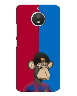 Чехол для Motorola MOTO E4 с картинкой «Bored Ape — фанат Барсы»
