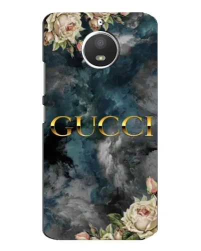 Чехол для Motorola MOTO E4 с картинкой «Абстрактные цветы Gucci»