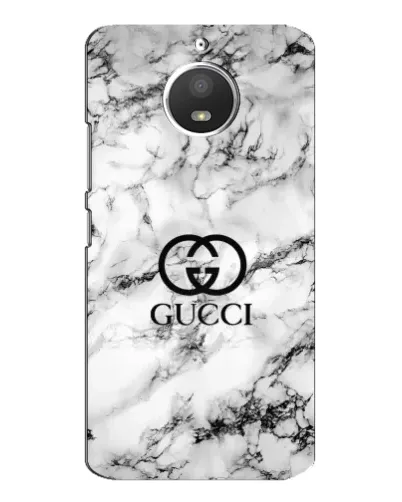 Чехол для Motorola MOTO E4 с картинкой «Gucci — мраморный шик»