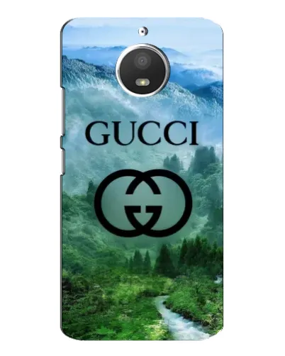 Чехол для Motorola MOTO E4 с картинкой «Gucci — горный пейзаж»