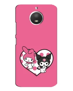 Чехол для Motorola MOTO E4 с картинкой «Kuromi и My Melody» Чехол для Motorola MOTO E4 с картинкой «Kuromi и My Melody»