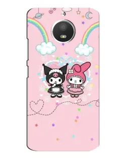 Чехол для Motorola MOTO E4 с картинкой «My Melody и Kuromi» Чехол для Motorola MOTO E4 с картинкой «My Melody и Kuromi»