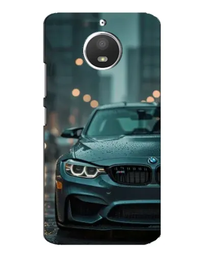 Чехол для Motorola MOTO E4 с картинкой «BMW в огнях города» Чехол для Motorola MOTO E4 с картинкой «BMW в огнях города»