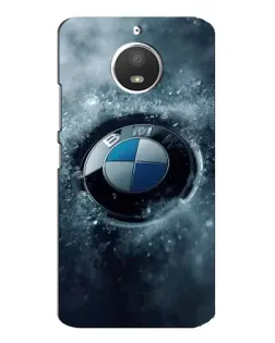 Чехол для Motorola MOTO E4 с картинкой «Логотип BMW — лед»