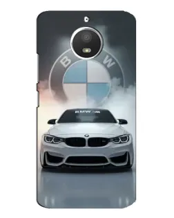 Чехол для Motorola MOTO E4 с картинкой «BMW в белом дыму»