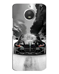 Чехол для Motorola MOTO E4 с картинкой «BMW — акварельный дрифт»