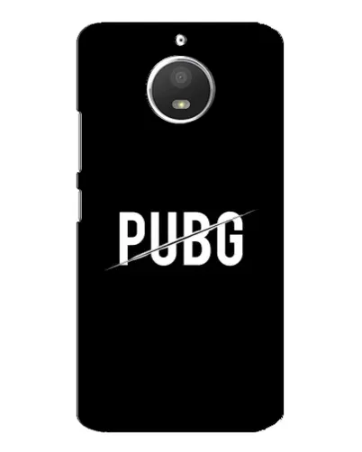 Чехол для Motorola MOTO E4 с картинкой «PUBG — белый логотип»