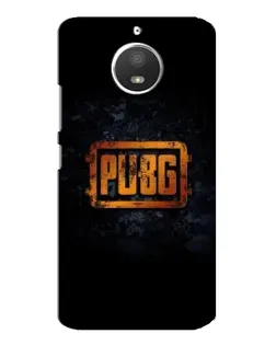 Чехол для Motorola MOTO E4 с картинкой «PUBG — золотой логотип»