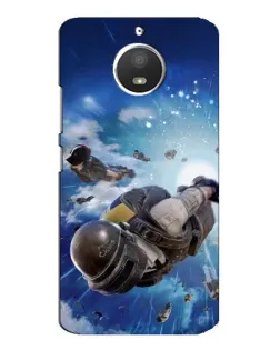 Чехол для Motorola MOTO E4 с картинкой «Десант PUBG — прыжок»