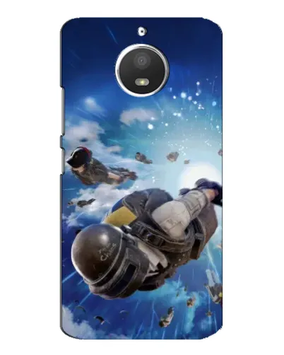 Чехол для Motorola MOTO E4 с картинкой «Десант PUBG — прыжок»