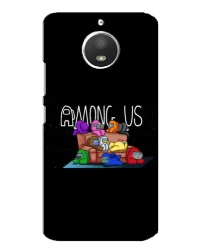 Чехол для Motorola MOTO E4 с картинкой «Логотип Among Us»