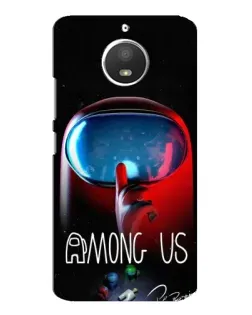 Чехол для Motorola MOTO E4 с картинкой «Красный импостер — макро»
