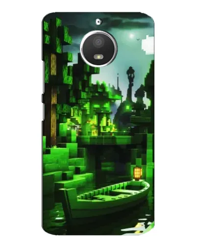 Чехол для Motorola MOTO E4 с картинкой «Minecraft лесной пейзаж»