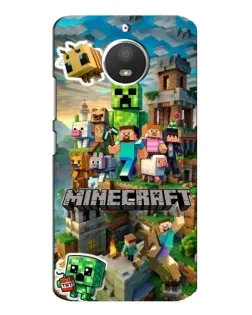 Чехол для Motorola MOTO E4 с картинкой «Замок Minecraft»