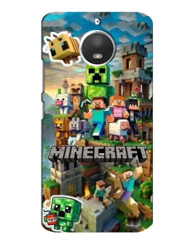 Чехол для Motorola MOTO E4 с картинкой «Замок Minecraft»