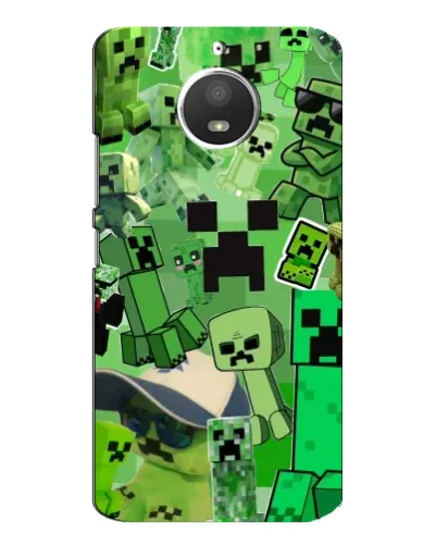 Чехол для Motorola MOTO E4 с картинкой «Криперы Minecraft»
