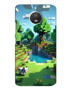 Чехол для Motorola MOTO E4 с картинкой «Minecraft летний день»