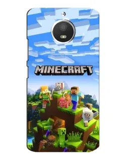 Чехол для Motorola MOTO E4 с картинкой «Minecraft классический мир»