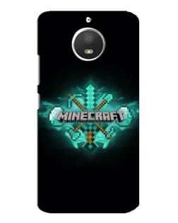 Чехол для Motorola MOTO E4 с картинкой «Minecraft Diamond лого»