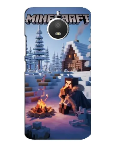Чехол для Motorola MOTO E4 с картинкой «Зимний Minecraft»