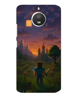 Чехол для Motorola MOTO E4 с картинкой «Стив у башни»