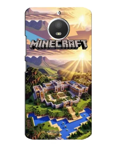 Чехол для Motorola MOTO E4 с картинкой «Minecraft панорама»