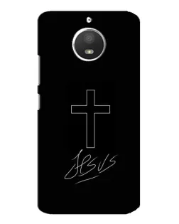 Чехол для Motorola MOTO E4 с картинкой «Графический крест Jesus» Чехол для Motorola MOTO E4 с картинкой «Графический крест Jesus»