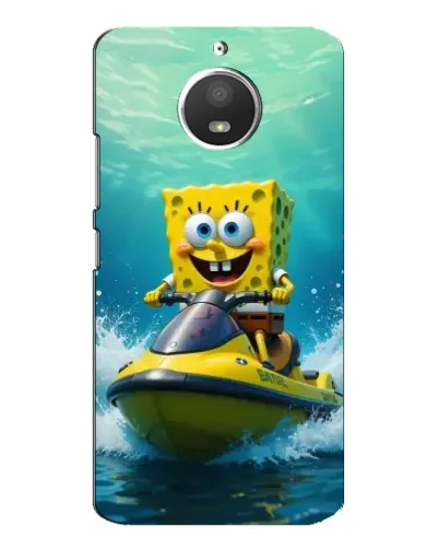 Чехол для Motorola MOTO E4 с картинкой «Спанч Боб на гидроцикле»