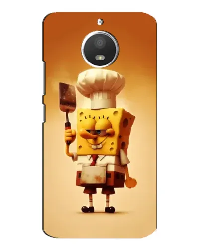 Чехол для Motorola MOTO E4 с картинкой «Губка Боб повар»