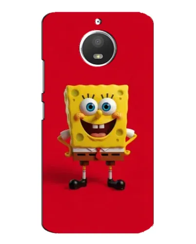 Чехол для Motorola MOTO E4 с картинкой «Спанч Боб на красном»