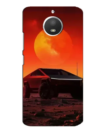 Чехол для Motorola MOTO E4 с картинкой «Cybertruck на Марсе»