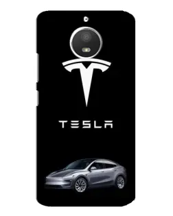 Чехол для Motorola MOTO E4 с картинкой «Tesla Model Y»