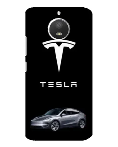 Чехол для Motorola MOTO E4 с картинкой «Tesla Model Y»