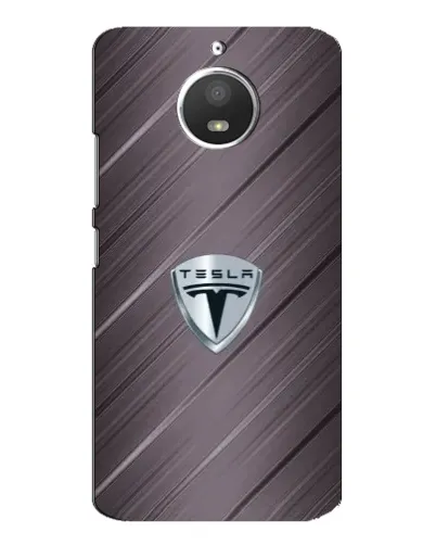 Чехол для Motorola MOTO E4 с картинкой «Металлическая текстура Tesla»