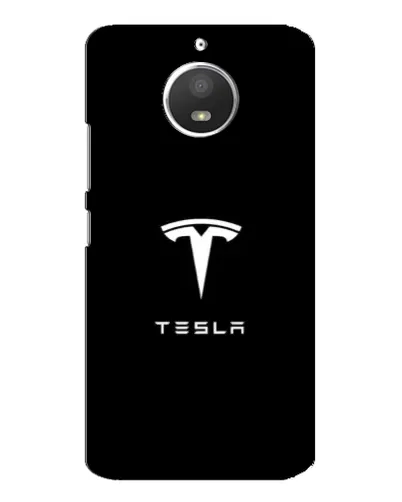 Чехол для Motorola MOTO E4 с картинкой «Tesla White Logo»