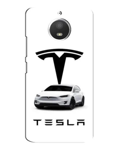 Чехол для Motorola MOTO E4 с картинкой «Tesla White Style»