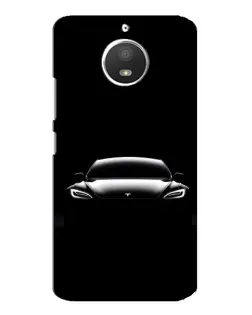 Чехол для Motorola MOTO E4 с картинкой «Фары Tesla Night»