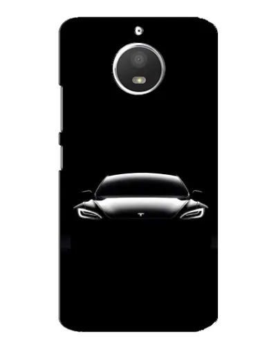 Чехол для Motorola MOTO E4 с картинкой «Фары Tesla Night»