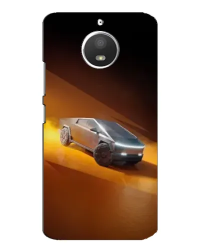 Чехол для Motorola MOTO E4 с картинкой «Cybertruck в пустыне»