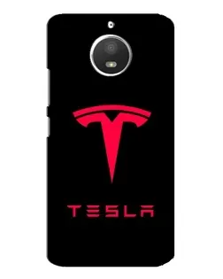 Чехол для Motorola MOTO E4 с картинкой «Tesla Red Logo»