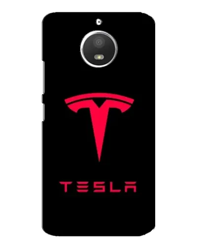 Чехол для Motorola MOTO E4 с картинкой «Tesla Red Logo»