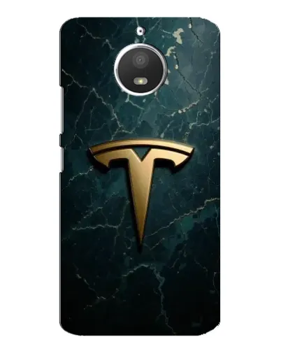 Чехол для Motorola MOTO E4 с картинкой «Мраморная Tesla Gold»