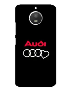 Чехол для Motorola MOTO E4 с картинкой «Логотип Audi Heart»