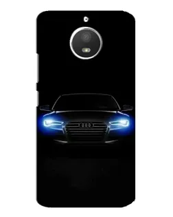 Чехол для Motorola MOTO E4 с картинкой «Audi в неоне»