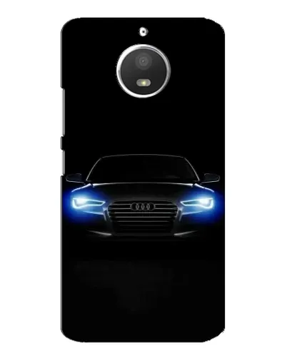 Чехол для Motorola MOTO E4 с картинкой «Audi в неоне»