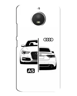 Чехол для Motorola MOTO E4 с картинкой «Audi — контрастный дизайн»